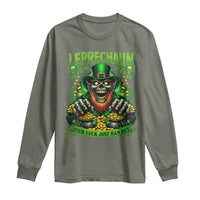 St Patricks Day Horror Leprechaun Long Sleeve Shirt Your Luck Just Ran Out Creepy St Pattys Day