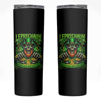 St Patricks Day Horror Leprechaun Skinny Tumbler Your Luck Just Ran Out Creepy St Pattys Day