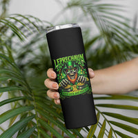 St Patricks Day Horror Leprechaun Skinny Tumbler Your Luck Just Ran Out Creepy St Pattys Day