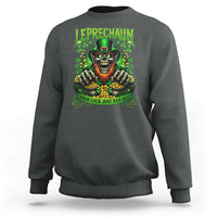 St Patricks Day Horror Leprechaun Sweatshirt Your Luck Just Ran Out Creepy St Pattys Day