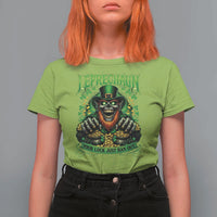 St Patricks Day Horror Leprechaun T Shirt For Women Your Luck Just Ran Out Creepy St Pattys Day