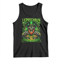 St Patricks Day Horror Leprechaun Tank Top Your Luck Just Ran Out Creepy St Pattys Day