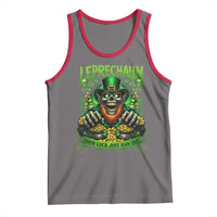 St Patricks Day Horror Leprechaun Tank Top Your Luck Just Ran Out Creepy St Pattys Day