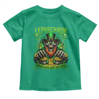 St Patricks Day Horror Leprechaun Toddler T Shirt Your Luck Just Ran Out Creepy St Pattys Day