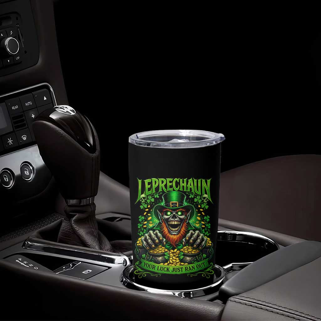 St Patricks Day Horror Leprechaun Tumbler Cup Your Luck Just Ran Out Creepy St Pattys Day