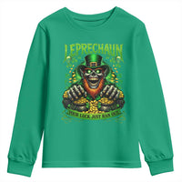 St Patricks Day Horror Leprechaun Youth Sweatshirt Your Luck Just Ran Out Creepy St Pattys Day
