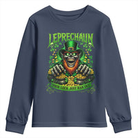 St Patricks Day Horror Leprechaun Youth Sweatshirt Your Luck Just Ran Out Creepy St Pattys Day