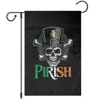 Funny St Patricks Day Pirate Garden Flag Pirish Vintage Irish Pirate Skull