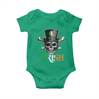 Funny St Patricks Day Pirate Baby Onesie Pirish Vintage Irish Pirate Skull