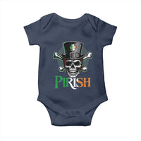 Funny St Patricks Day Pirate Baby Onesie Pirish Vintage Irish Pirate Skull