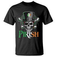 Funny St Patricks Day Pirate T Shirt Pirish Vintage Irish Pirate Skull