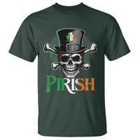 Funny St Patricks Day Pirate T Shirt Pirish Vintage Irish Pirate Skull