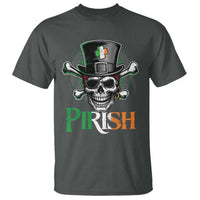 Funny St Patricks Day Pirate T Shirt Pirish Vintage Irish Pirate Skull