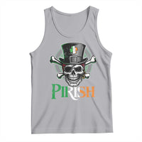 Funny St Patricks Day Pirate Tank Top Pirish Vintage Irish Pirate Skull