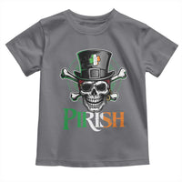 Funny St Patricks Day Pirate Toddler T Shirt Pirish Vintage Irish Pirate Skull