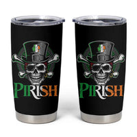 Funny St Patricks Day Pirate Tumbler Cup Pirish Vintage Irish Pirate Skull