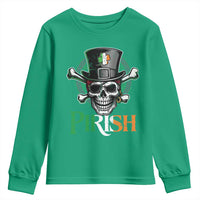 Funny St Patricks Day Pirate Youth Sweatshirt Pirish Vintage Irish Pirate Skull
