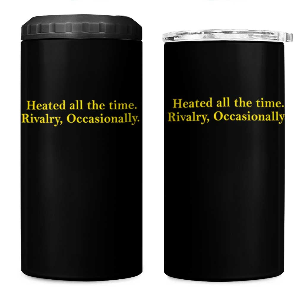 Funny Heated All The Time Rivalry Occasionally 4 in 1 Can Cooler Tumbler LGBT Hockey Romance