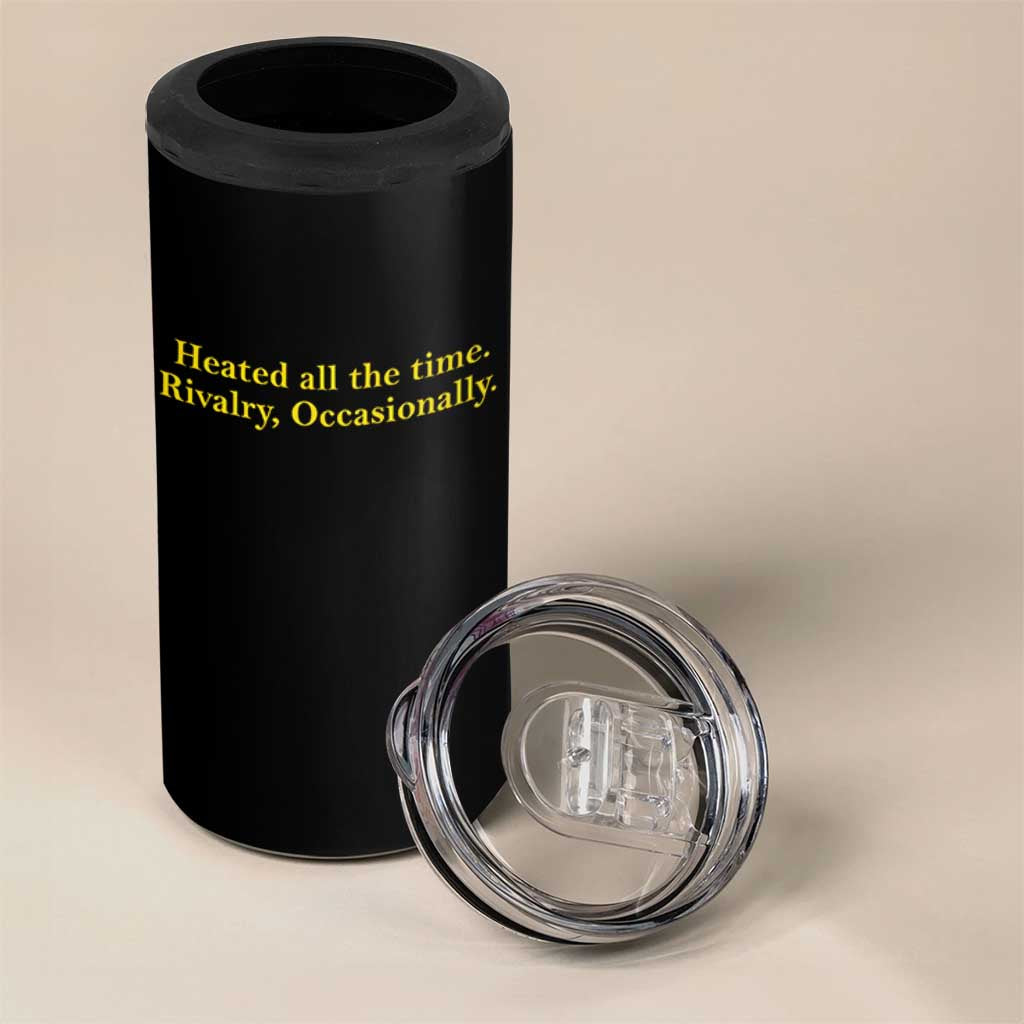 Funny Heated All The Time Rivalry Occasionally 4 in 1 Can Cooler Tumbler LGBT Hockey Romance
