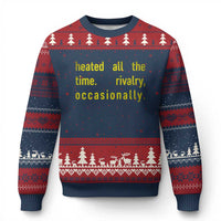 Funny Heated All The Time Rivalry Occasionally Ugly Christmas Sweater LGBT Ice Hockey