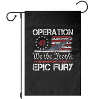 Operation Epic Fury Garden Flag Military Bomber Stealth Jet Vintage American Flag