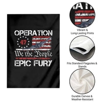 Operation Epic Fury Garden Flag Military Bomber Stealth Jet Vintage American Flag