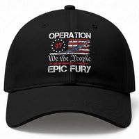 Operation Epic Fury Baseball Cap Military Bomber Stealth Jet Vintage American Flag