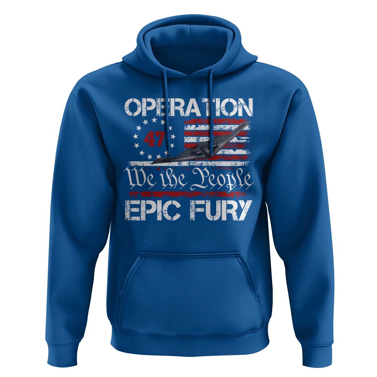 Operation Epic Fury Hoodie Military Bomber Stealth Jet Vintage American Flag