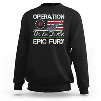 Operation Epic Fury Sweatshirt Military Bomber Stealth Jet Vintage American Flag