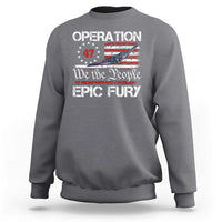 Operation Epic Fury Sweatshirt Military Bomber Stealth Jet Vintage American Flag