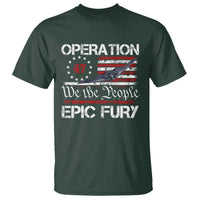 Operation Epic Fury T Shirt Military Bomber Stealth Jet Vintage American Flag