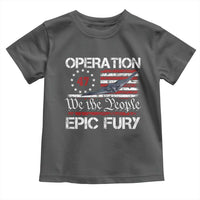 Operation Epic Fury Toddler T Shirt Military Bomber Stealth Jet Vintage American Flag