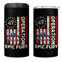 Operation Epic Fury 4 in 1 Can Cooler Tumbler Military Tactical Warfare Stealth Jet American Flag