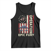 Operation Epic Fury Tank Top Military Tactical Warfare Stealth Jet American Flag