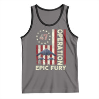 Operation Epic Fury Tank Top Military Tactical Warfare Stealth Jet American Flag