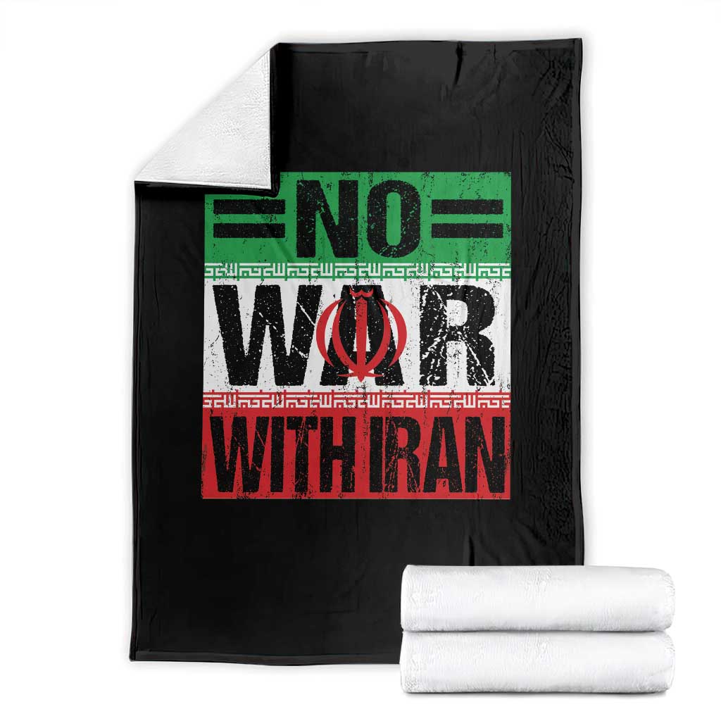 No War With Iran Throw Blanket Freedom For Iranians Vintage Iran Flag