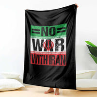No War With Iran Throw Blanket Freedom For Iranians Vintage Iran Flag