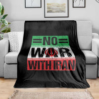 No War With Iran Throw Blanket Freedom For Iranians Vintage Iran Flag