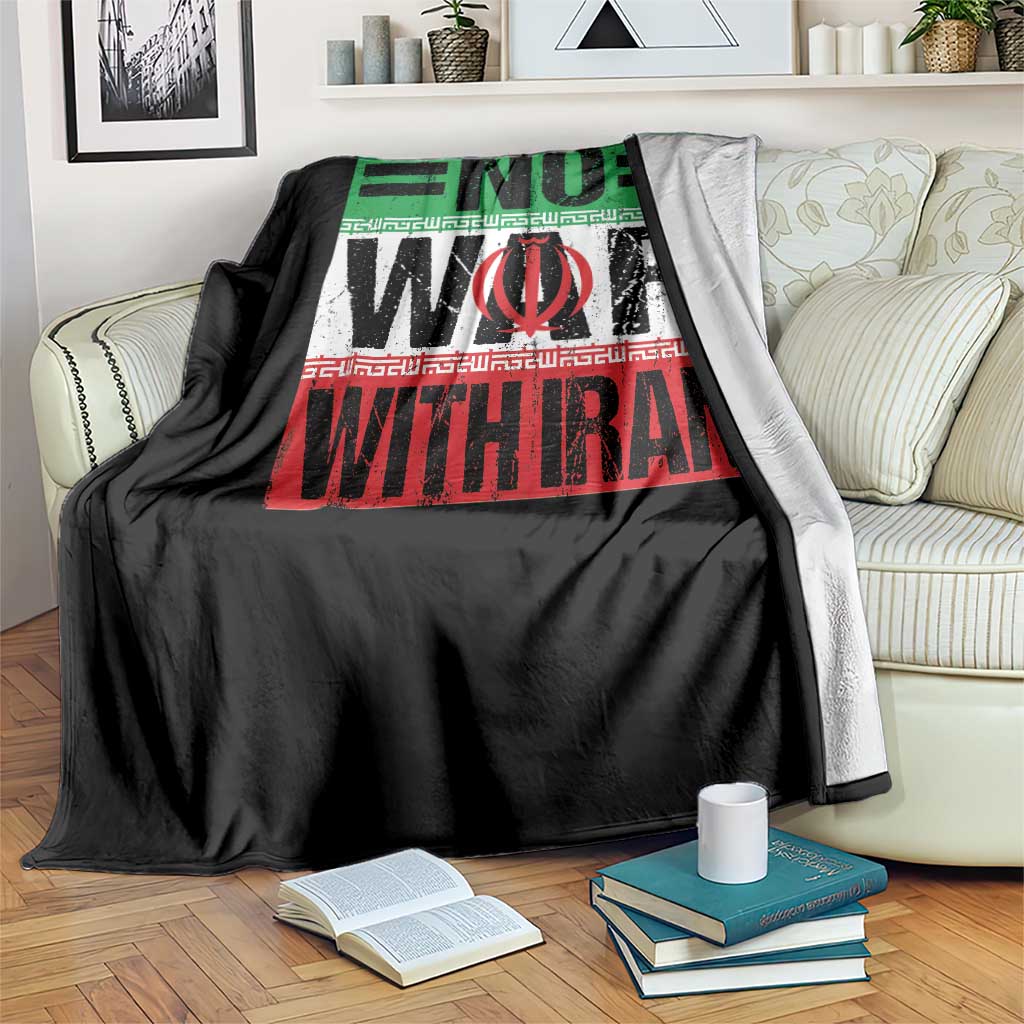 No War With Iran Throw Blanket Freedom For Iranians Vintage Iran Flag