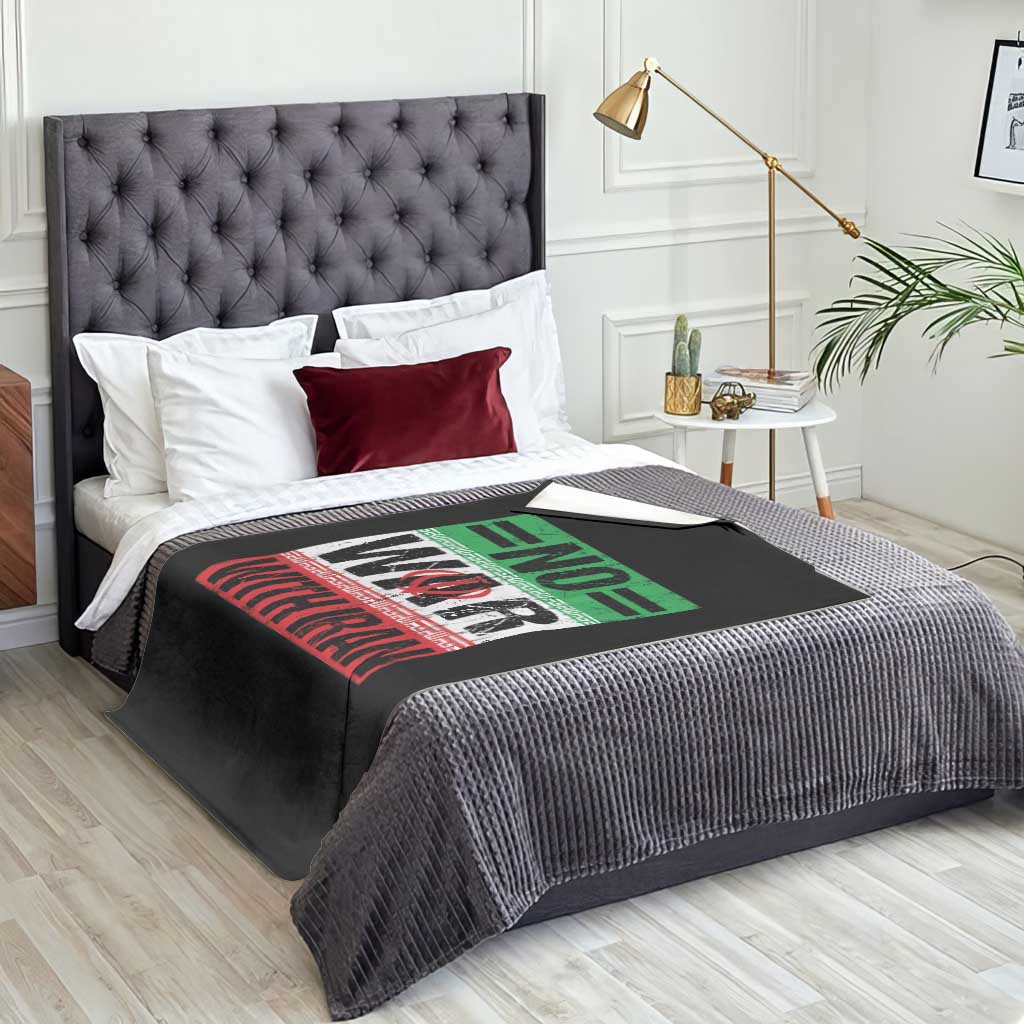 No War With Iran Throw Blanket Freedom For Iranians Vintage Iran Flag