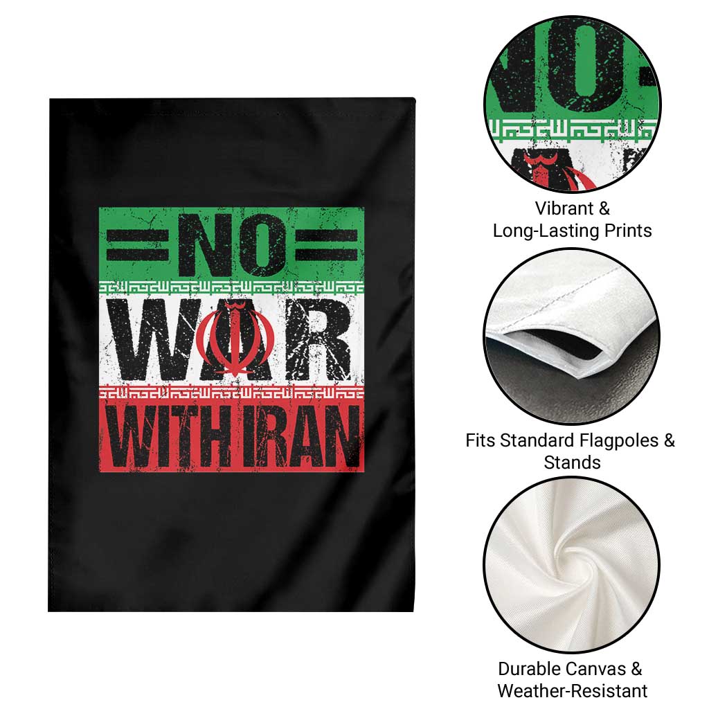 No War With Iran Garden Flag Freedom For Iranians Vintage Iran Flag