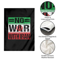 No War With Iran Garden Flag Freedom For Iranians Vintage Iran Flag