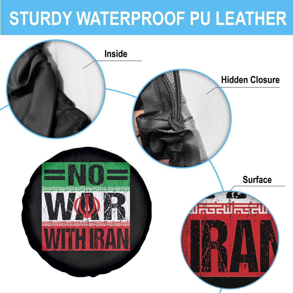 No War With Iran Spare Tire Cover Freedom For Iranians Vintage Iran Flag