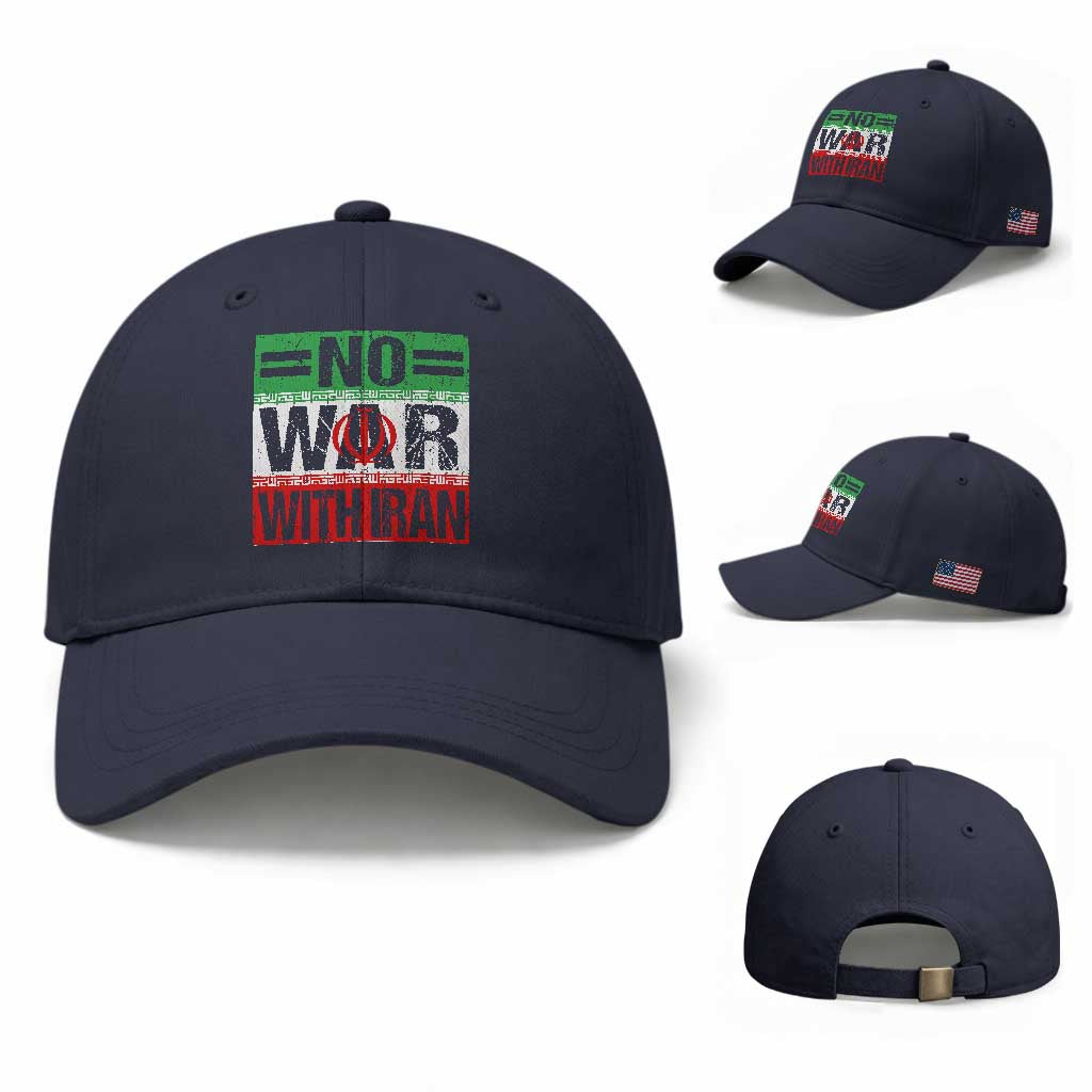 No War With Iran Baseball Cap Freedom For Iranians Vintage Iran Flag