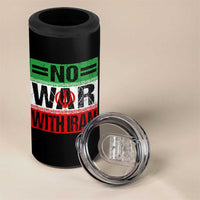 No War With Iran 4 in 1 Can Cooler Tumbler Freedom For Iranians Vintage Iran Flag