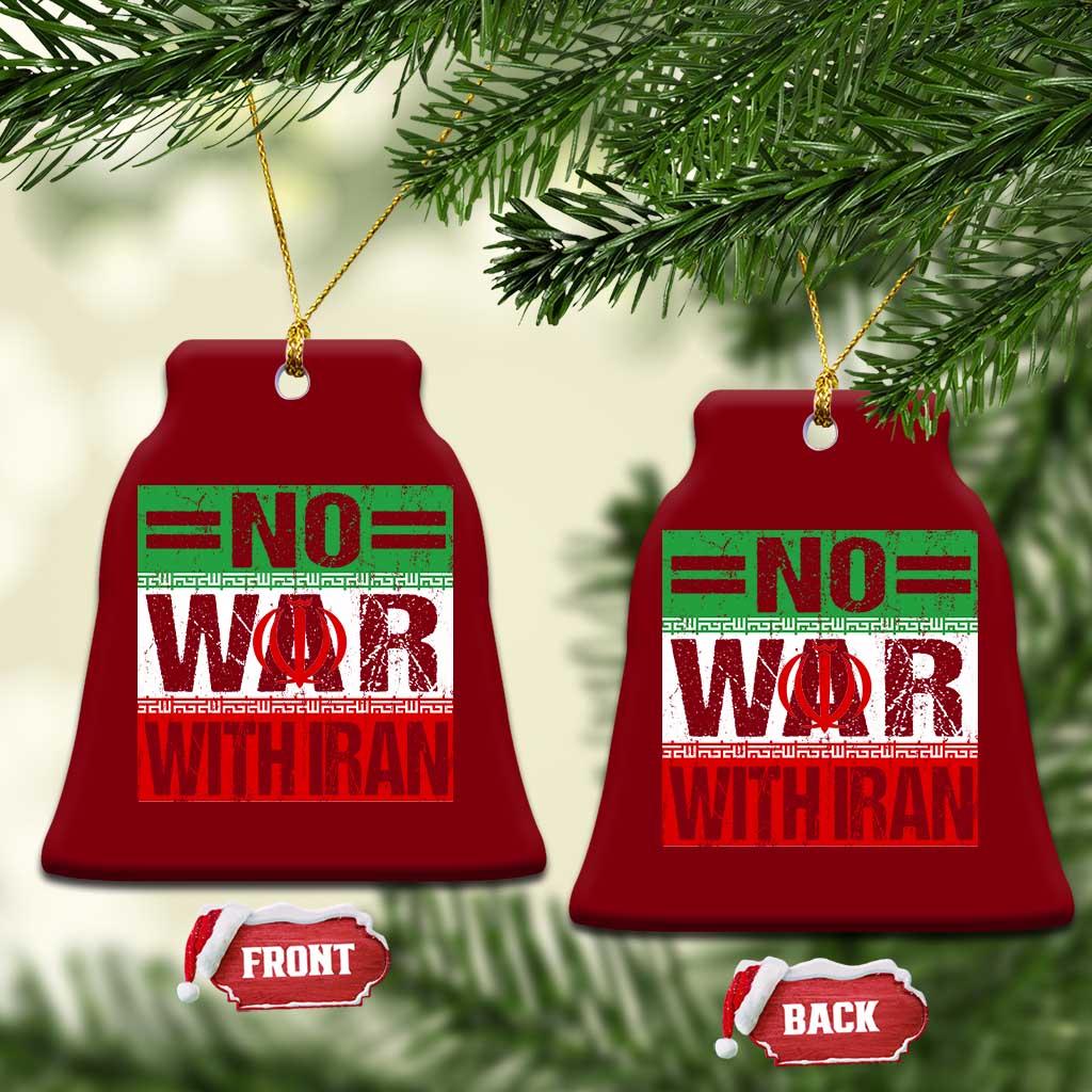 No War With Iran Ceramic Ornament Freedom For Iranians Vintage Iran Flag