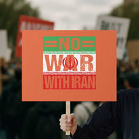 No War With Iran Protest Sign Freedom For Iranians Vintage Iran Flag