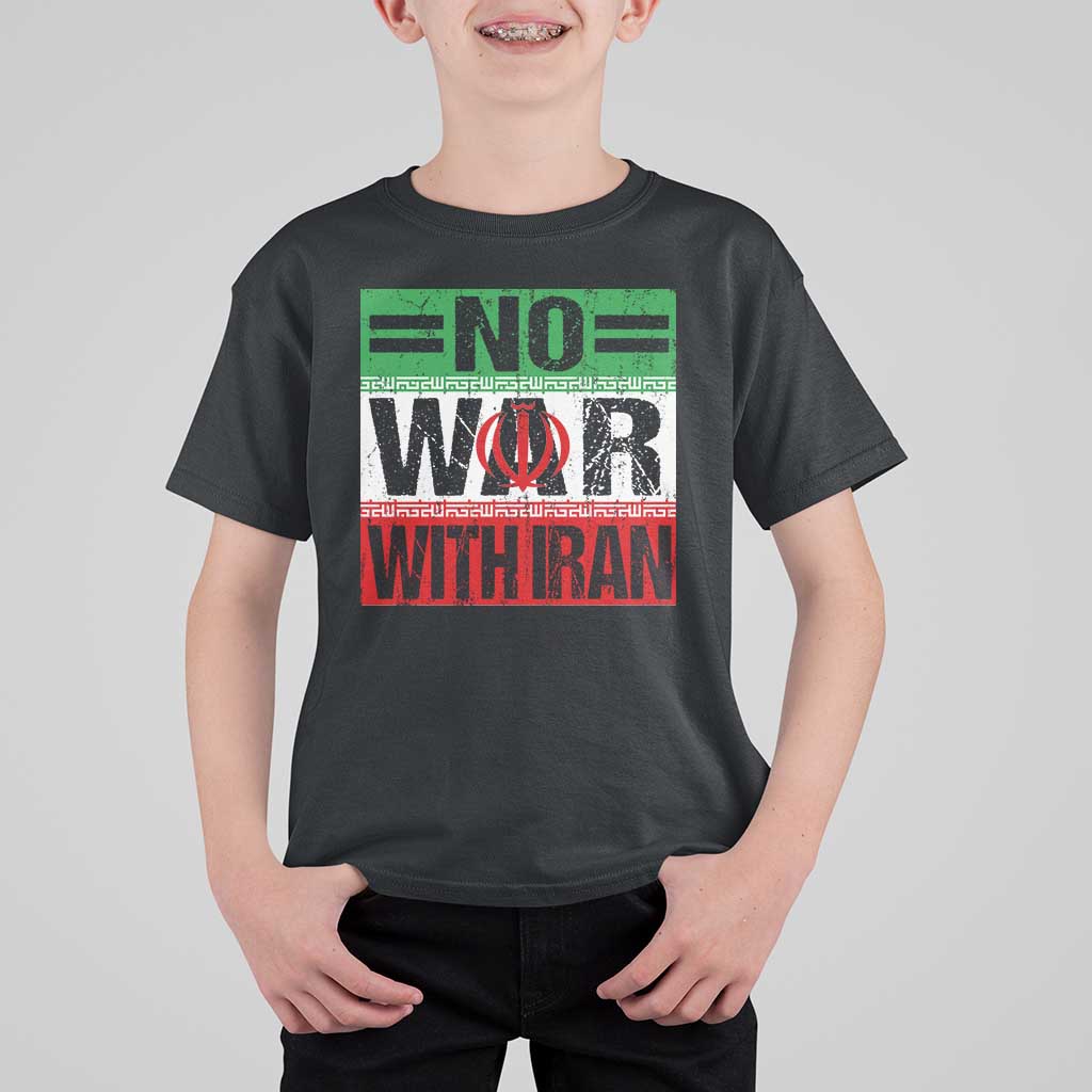 No War With Iran T Shirt For Kid Freedom For Iranians Vintage Iran Flag