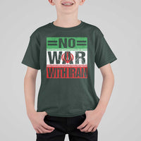 No War With Iran T Shirt For Kid Freedom For Iranians Vintage Iran Flag