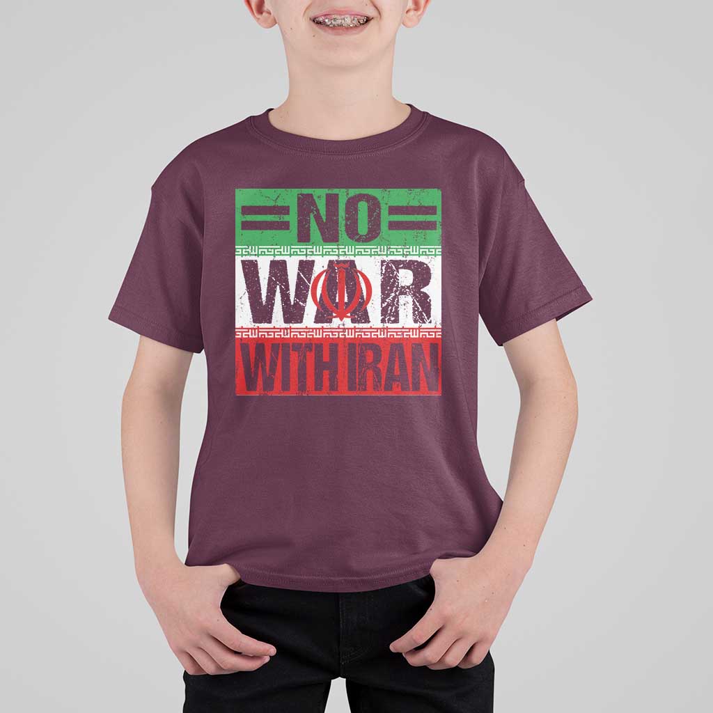 No War With Iran T Shirt For Kid Freedom For Iranians Vintage Iran Flag